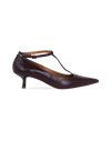 Scarpin Mia Marrom com T-Bar e Salto 5cm