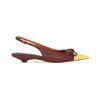 Scarpin Clotilde Marrom/Amarelo