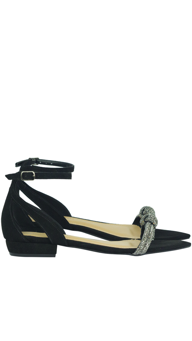 Rasteiras Flavia Flat Preto