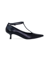 Scarpin Mia Preto com T-Bar e Salto 5cm