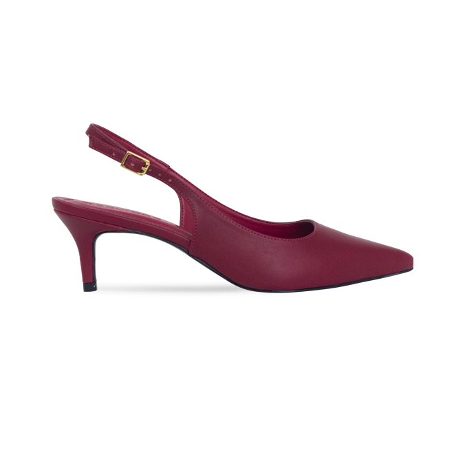 Scarpin Aurora Vinho Slingback e Salto de 6 cm – Sofisticação Atemporal