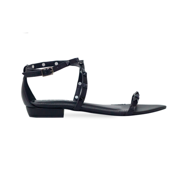 Rasteira Brenda Flat Preto