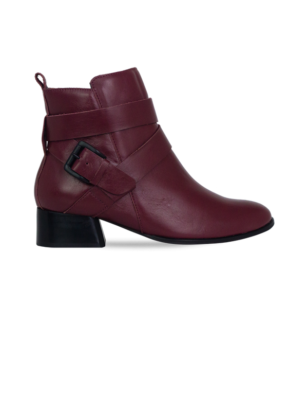 Botas Dillay Vinho Cano Médio e Salto 4cm