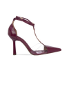 Scarpin Neiva Vinho com Vinil e Amarração – Sofisticação que se Destaca