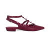 Sapatilha Mona Flat Vinho com Spikes Monocromática