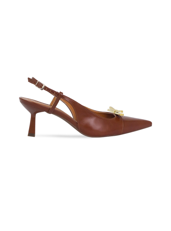 Scarpin Babi Whisky salto de 6cm e Laço Metálico