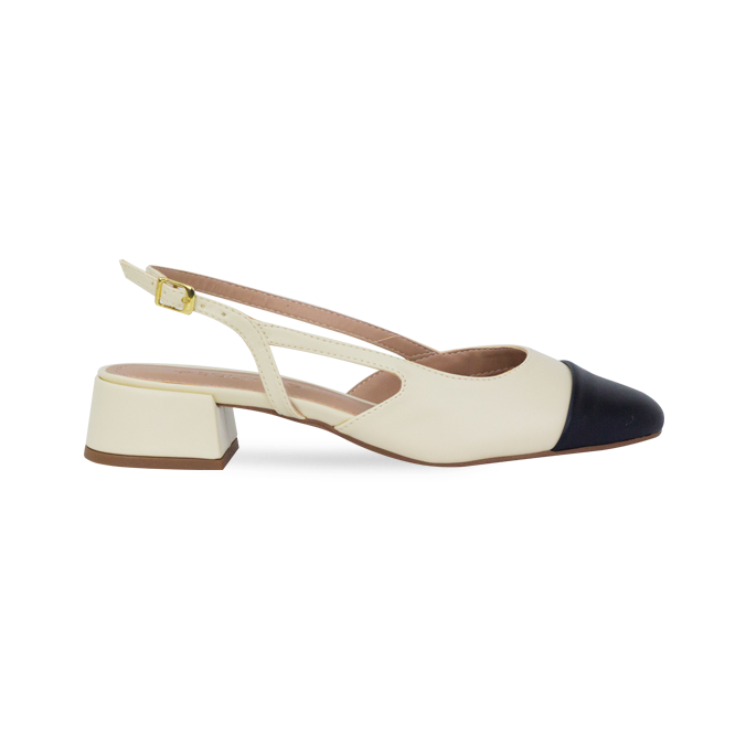 Scarpin Vonda Low Off White