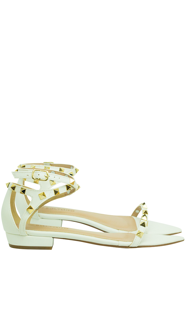 Rasteiras Catarina Flat Branco