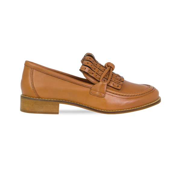 Mocassim Soho Caramelo com Franja Artesanal
