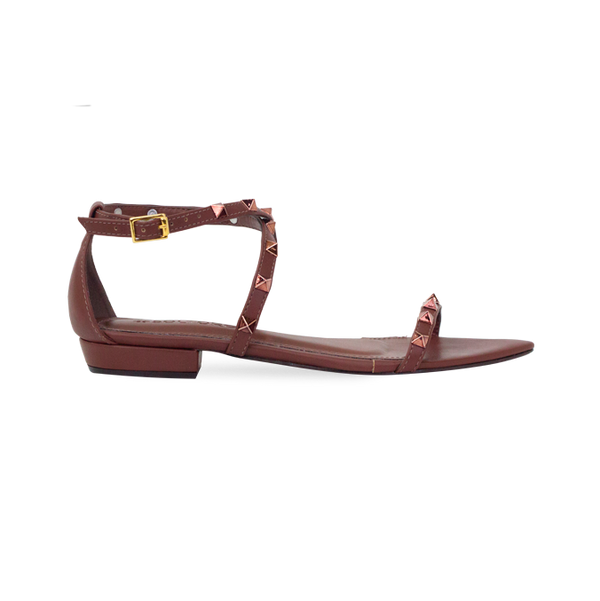 Rasteira Brenda Flat Marrom