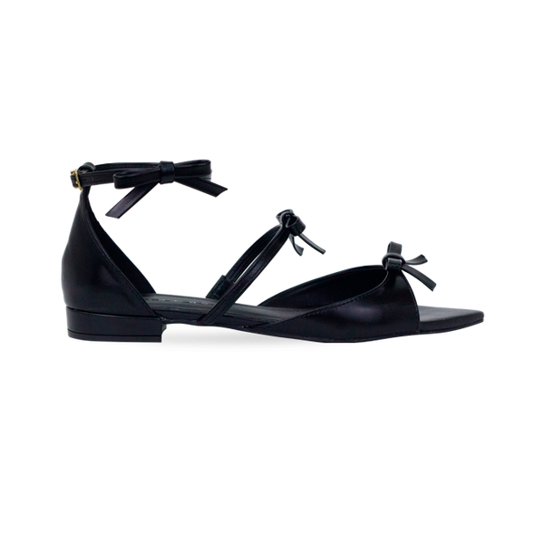 Rasteira Lili Flat Preto