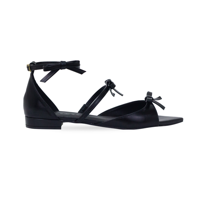 Rasteira Lili Flat Preto