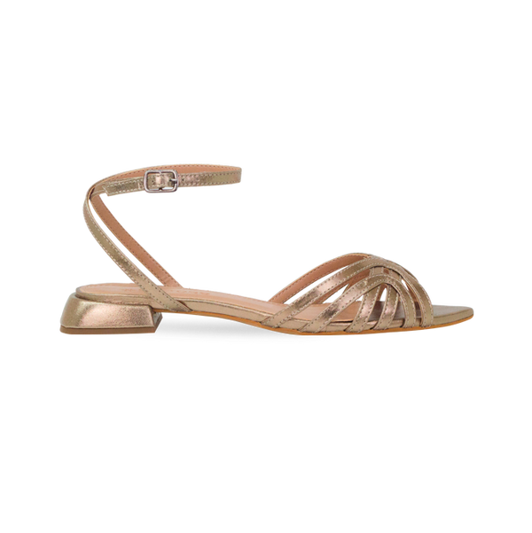 Rasteira Claire Prata Velho