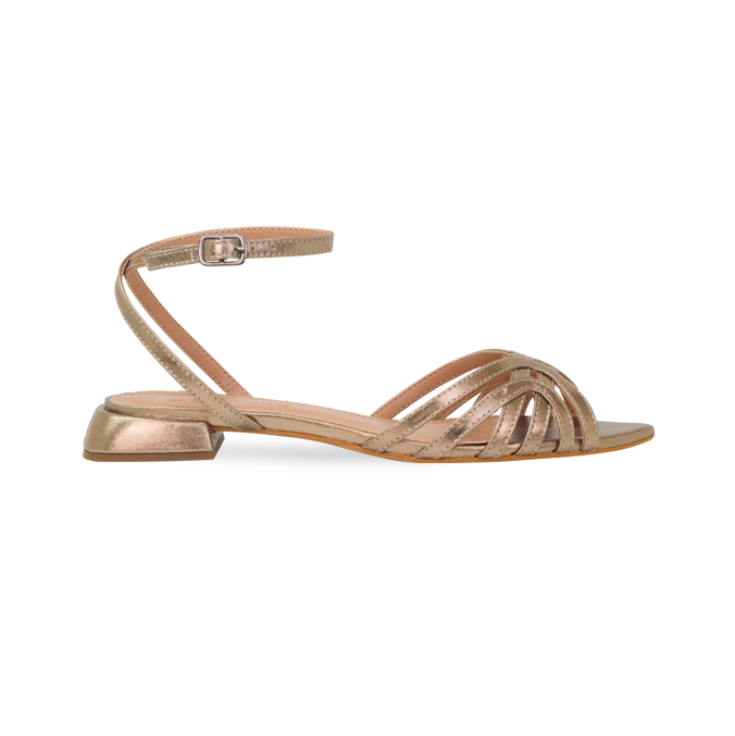 Rasteira Claire Prata Velho