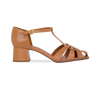Sandália Yolanda Low Caramelo com Salto Bloco 4,5cm
