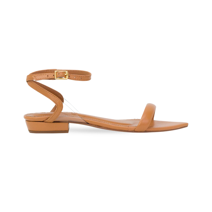 Rasteira Julia Flat Caramelo