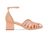 Sandália Larissa Nude de Salto Bloco 5cm