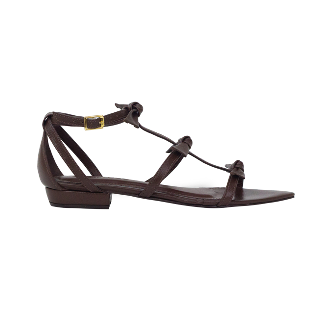 Rasteira Ivy Flat Marrom