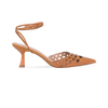 Scarpin Antonela Capuccino com Vazados e Amarração