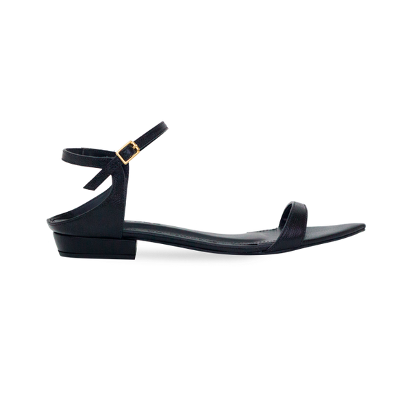 Rasteira Anne Flat Preto