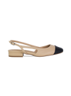 Sapatilha Vonda Flat New Amendoa/Preto - O Elegante Atemporal da Saltare