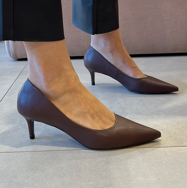 Scarpin Luna Marrom com Forro Monocromático