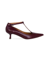 Scarpin Mia Vinho com T-Bar e Salto 5cm