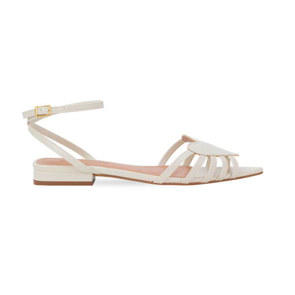 Rasteira Dixie Flat Off White