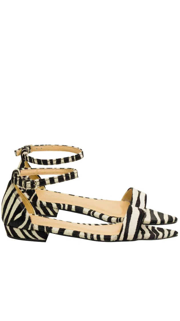 Rasteiras Liane Flat Zebra