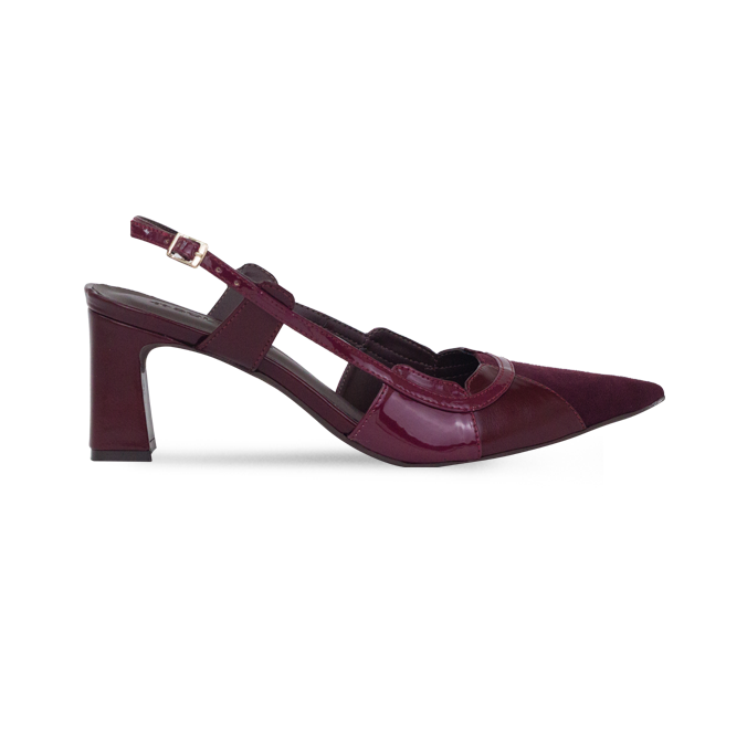 Scarpin Flor Vinho