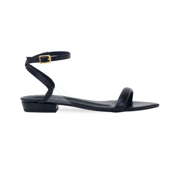 Rasteira Julia Flat Preto