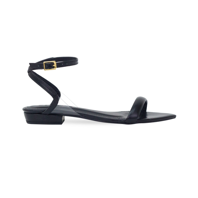 Rasteira Julia Flat Preto