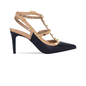 Scarpin Mona 8 Preto/nude