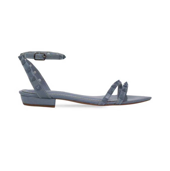 Rasteira Juli Flat Cinza