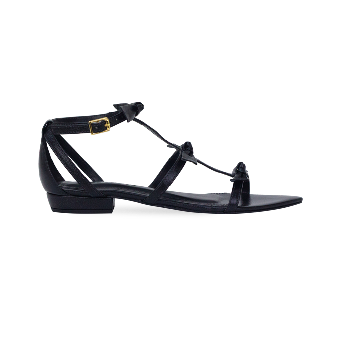 Rasteira Ivy Flat Preto