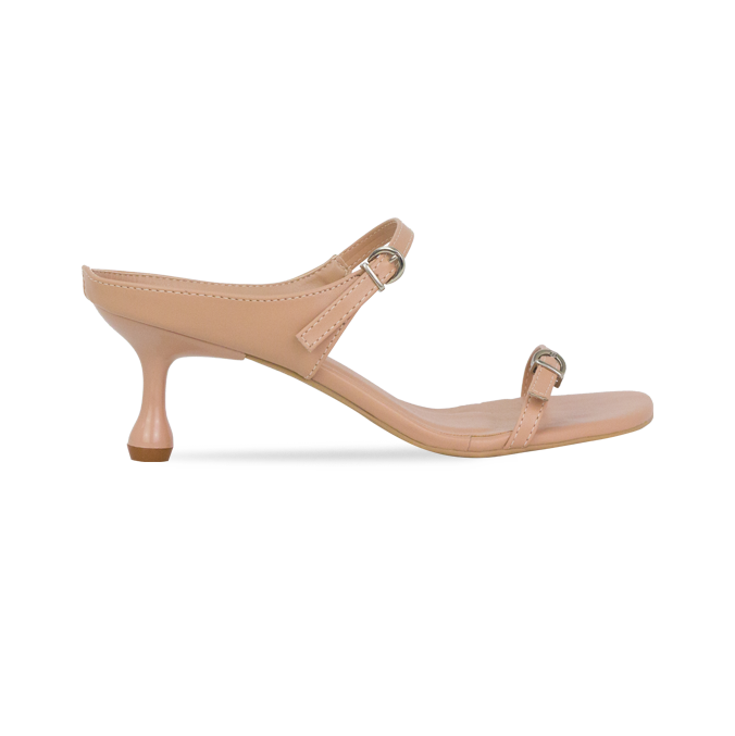 Sandálias Cristal Nude com salto taça de 6 cm