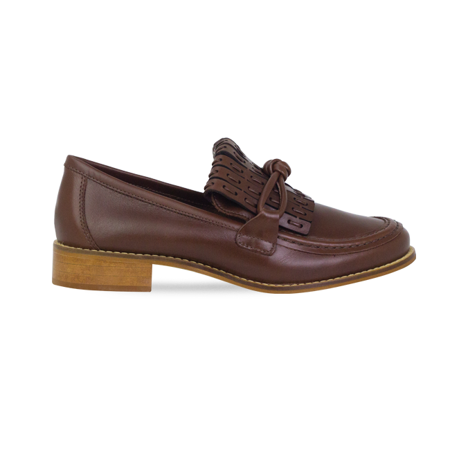 Mocassim Soho Marrom com Franja Artesanal