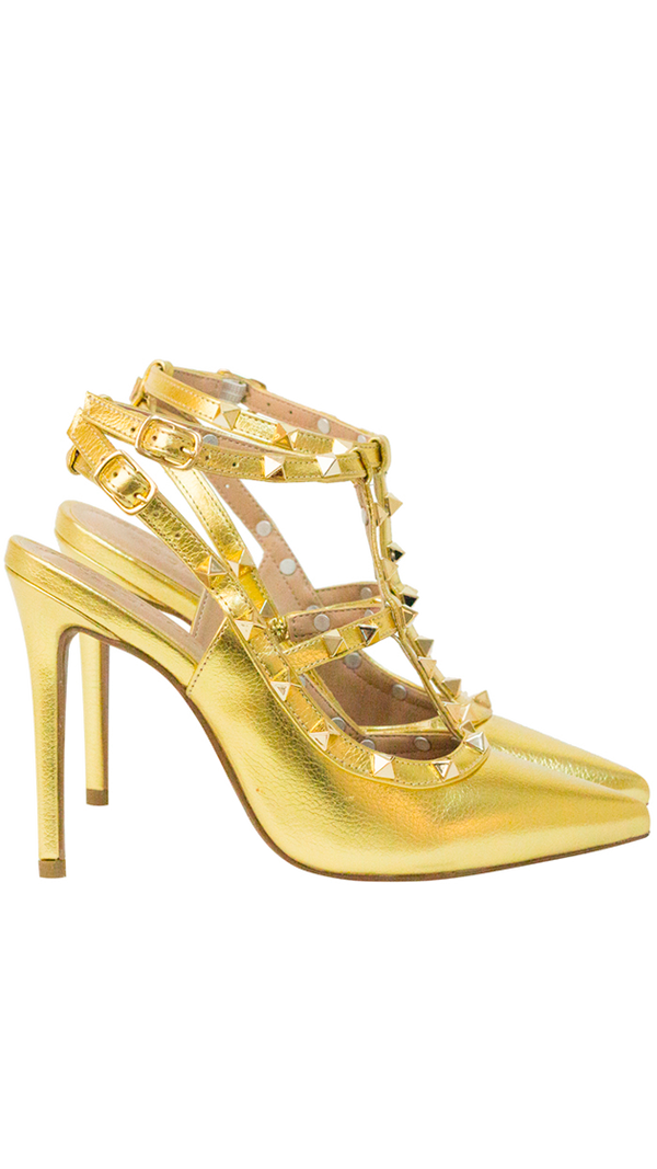 Scarpin Mona High Mt Dourado