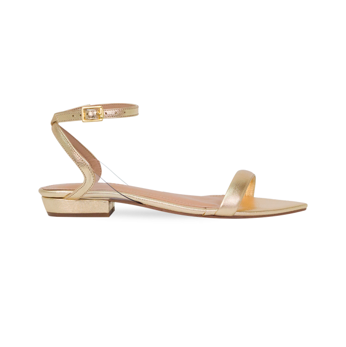 Rasteira Julia Flat Dourado