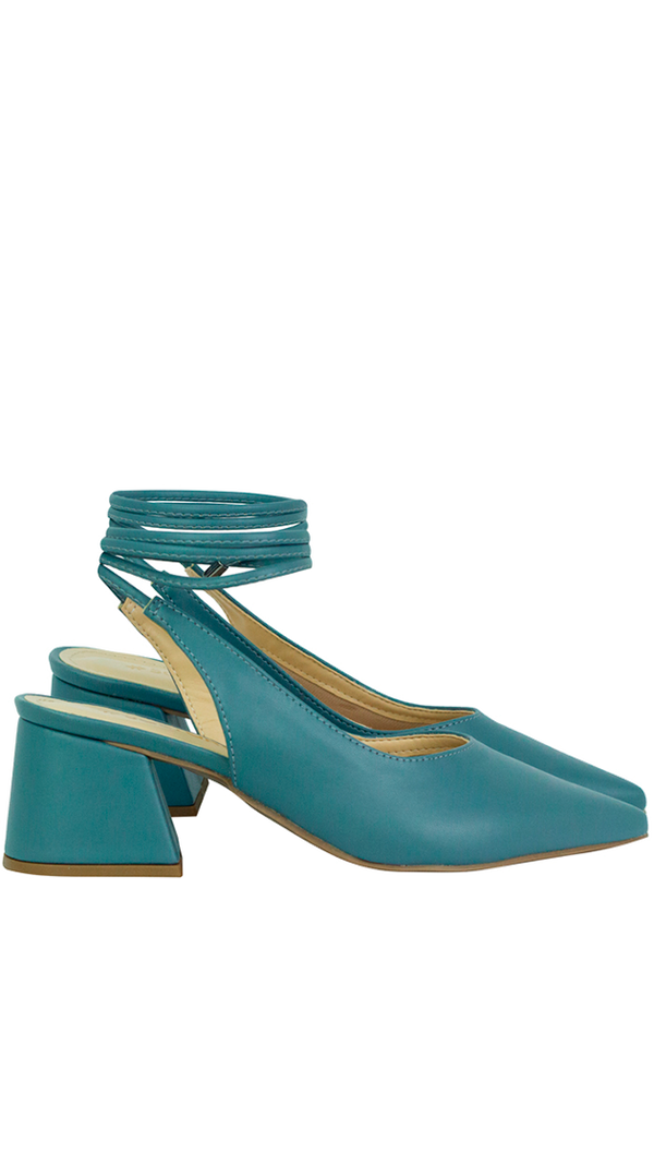 Scarpin Keila Low Azul