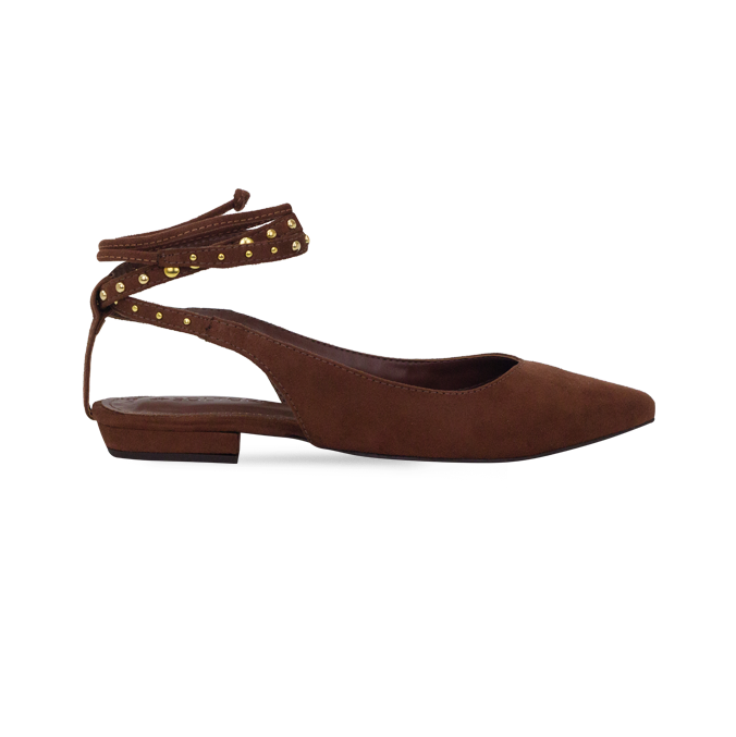 Sapatilha Kely Flat Marrom