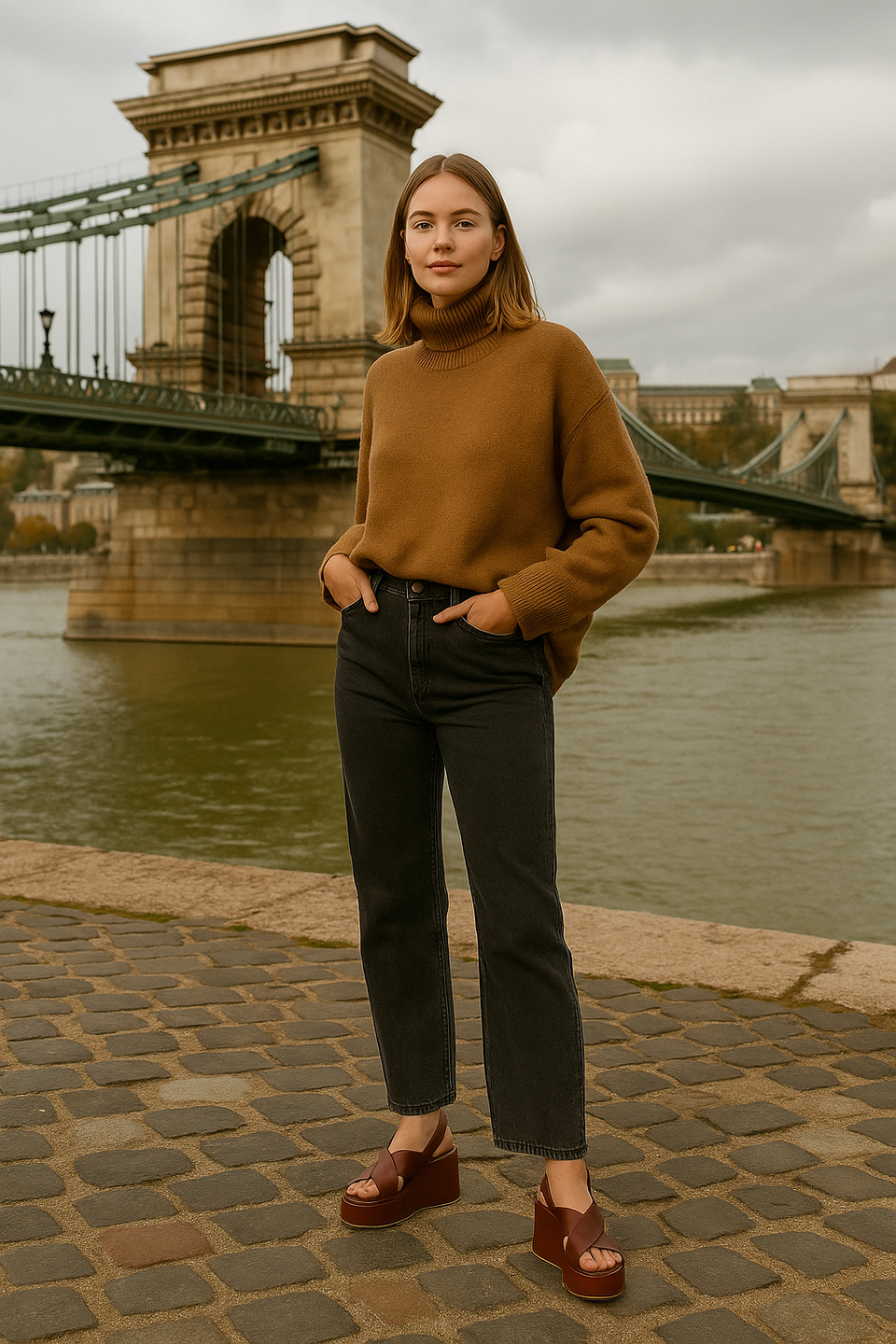 Sandália Anabela Lena Vinho