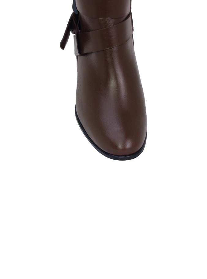 Botas Dillay Marrom Cano Médio e Salto 4cm