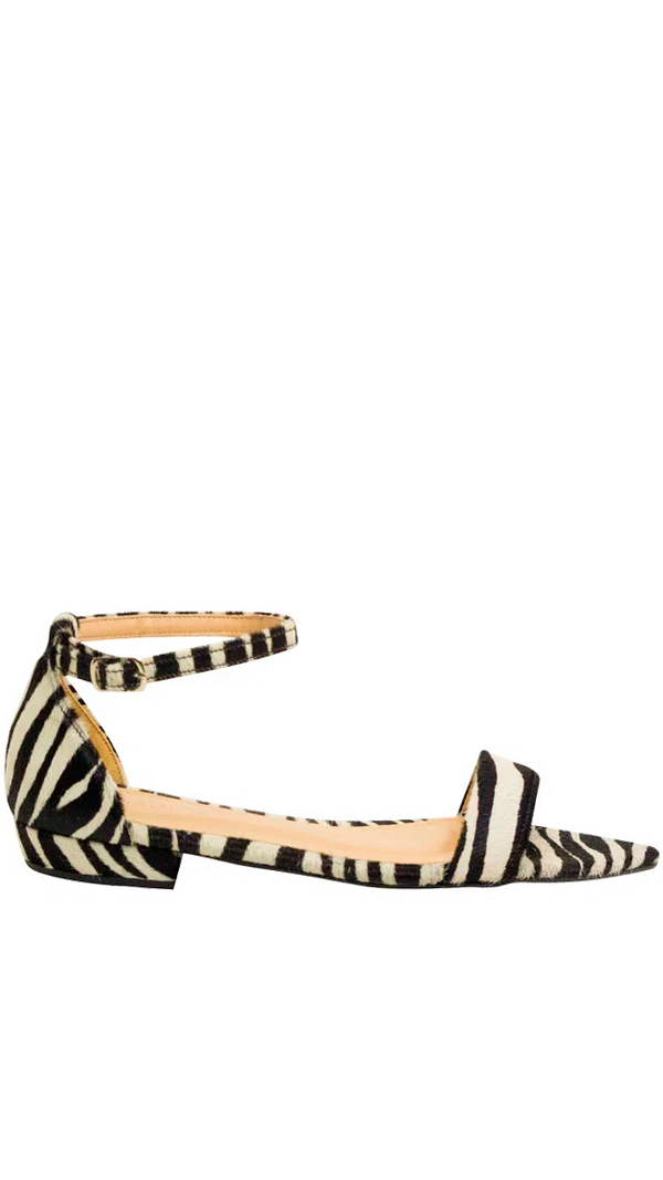 Rasteiras Liane Flat Zebra