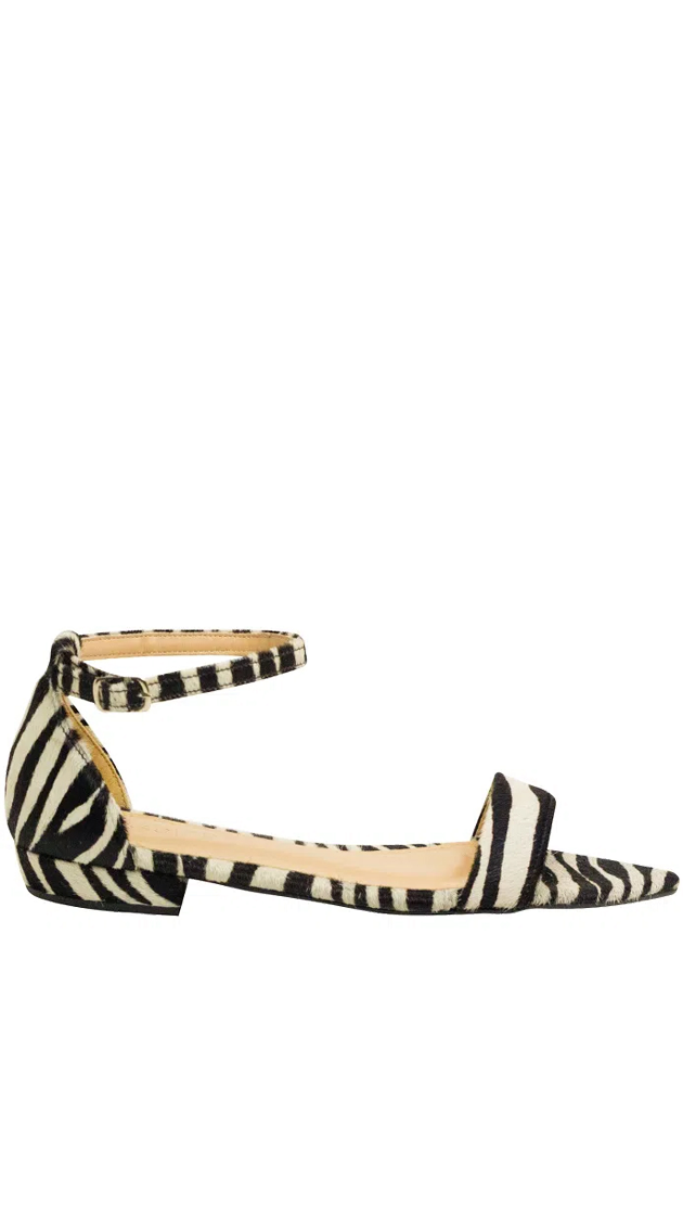 Rasteiras Liane Flat Zebra