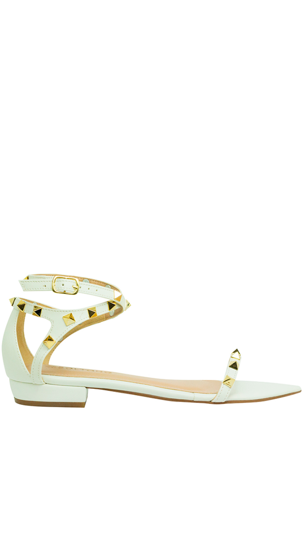 Rasteiras Catarina Flat Branco