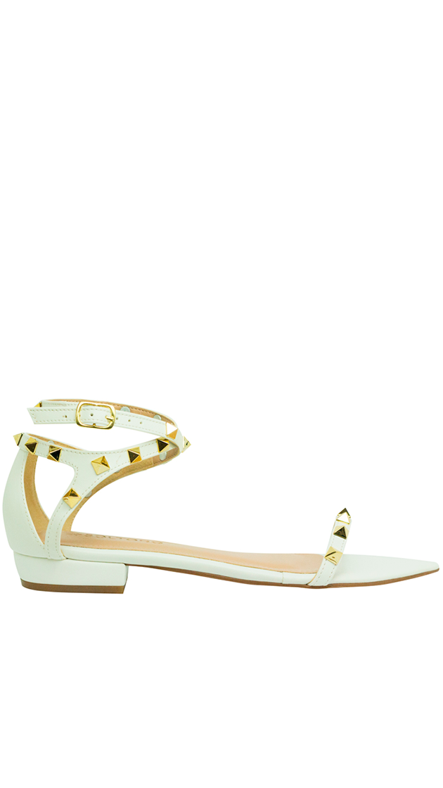 Rasteiras Catarina Flat Branco