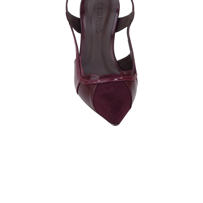 Scarpin Flor Vinho