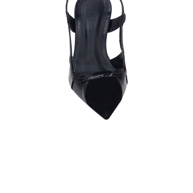 Scarpin Flor Preto