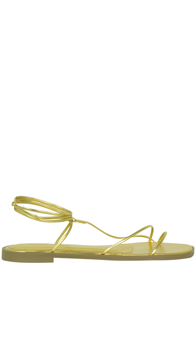 Rasteiras Amber Flat Dourado